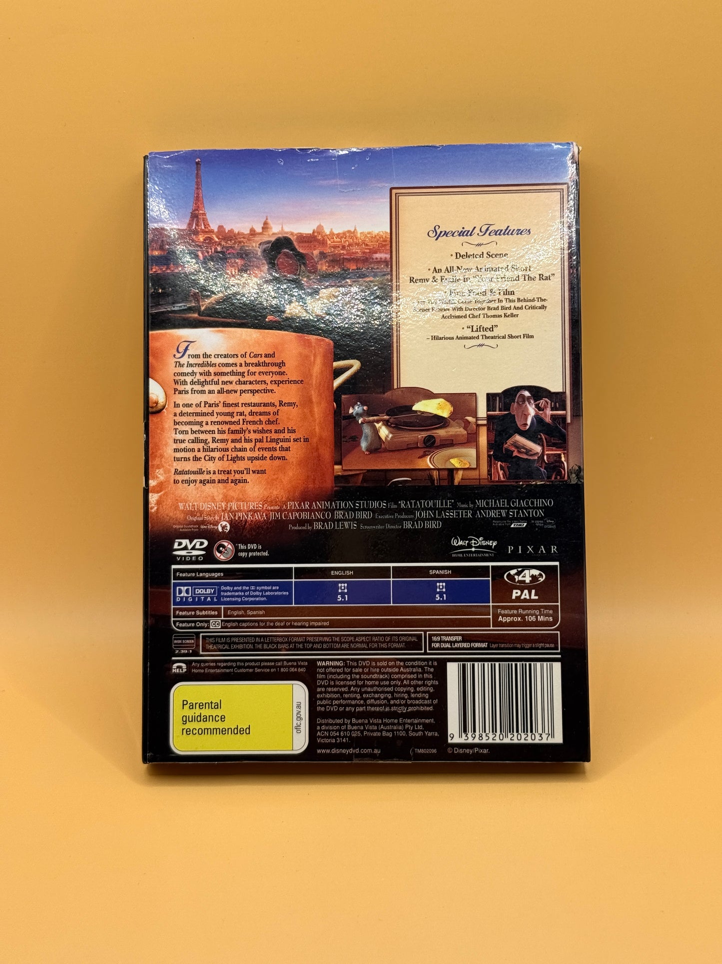 Disney Pixar Ratatouille DVD (2007)