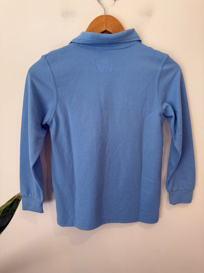 Schooltex Sky Blue Long Sleeve School Polo Shirt - Size 8yr