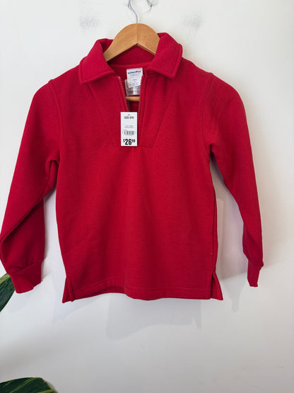 Schooltex Red Zip Sweatshirt - Size 8yr