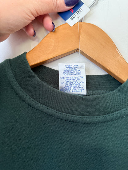 Schooltex Bottle Green Crew Tunic Sweatshirt - Size 8yr