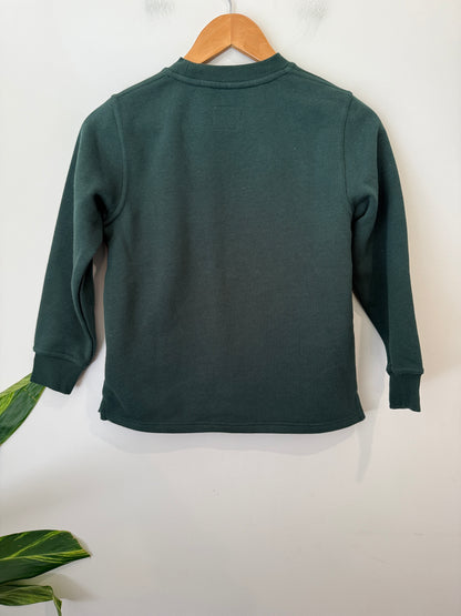 Schooltex Bottle Green Crew Tunic Sweatshirt - Size 8yr