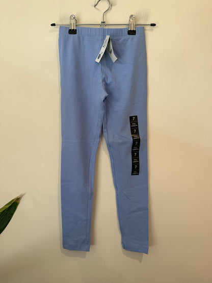 Girls' Blue Vista Full Length Leggings - Size 7