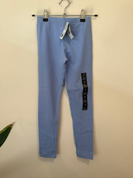 Girls' Blue Vista Full Length Leggings - Size 7