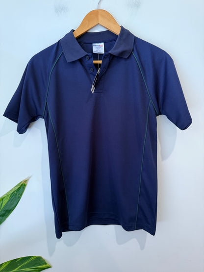 Schooltex Navy Short Sleeve Sports Polo - Size 12yr