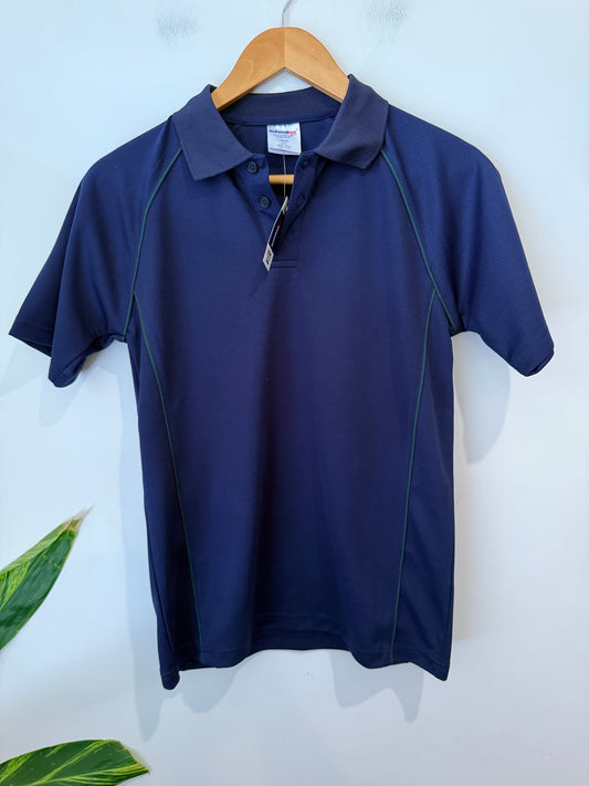 Schooltex Navy Short Sleeve Sports Polo - Size 12yr