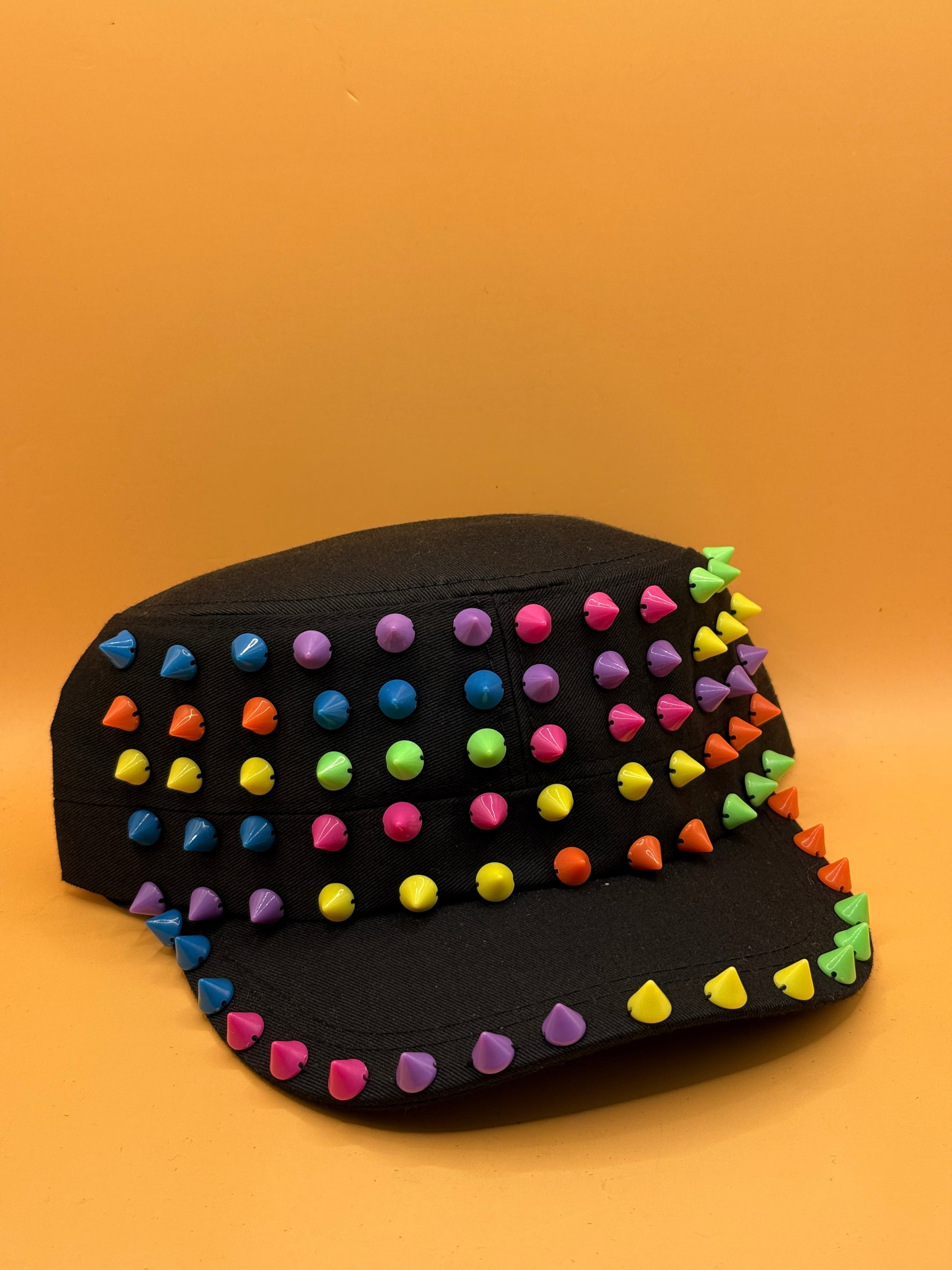 Rainbow Studded Cadet Cap – One Size (58cm)