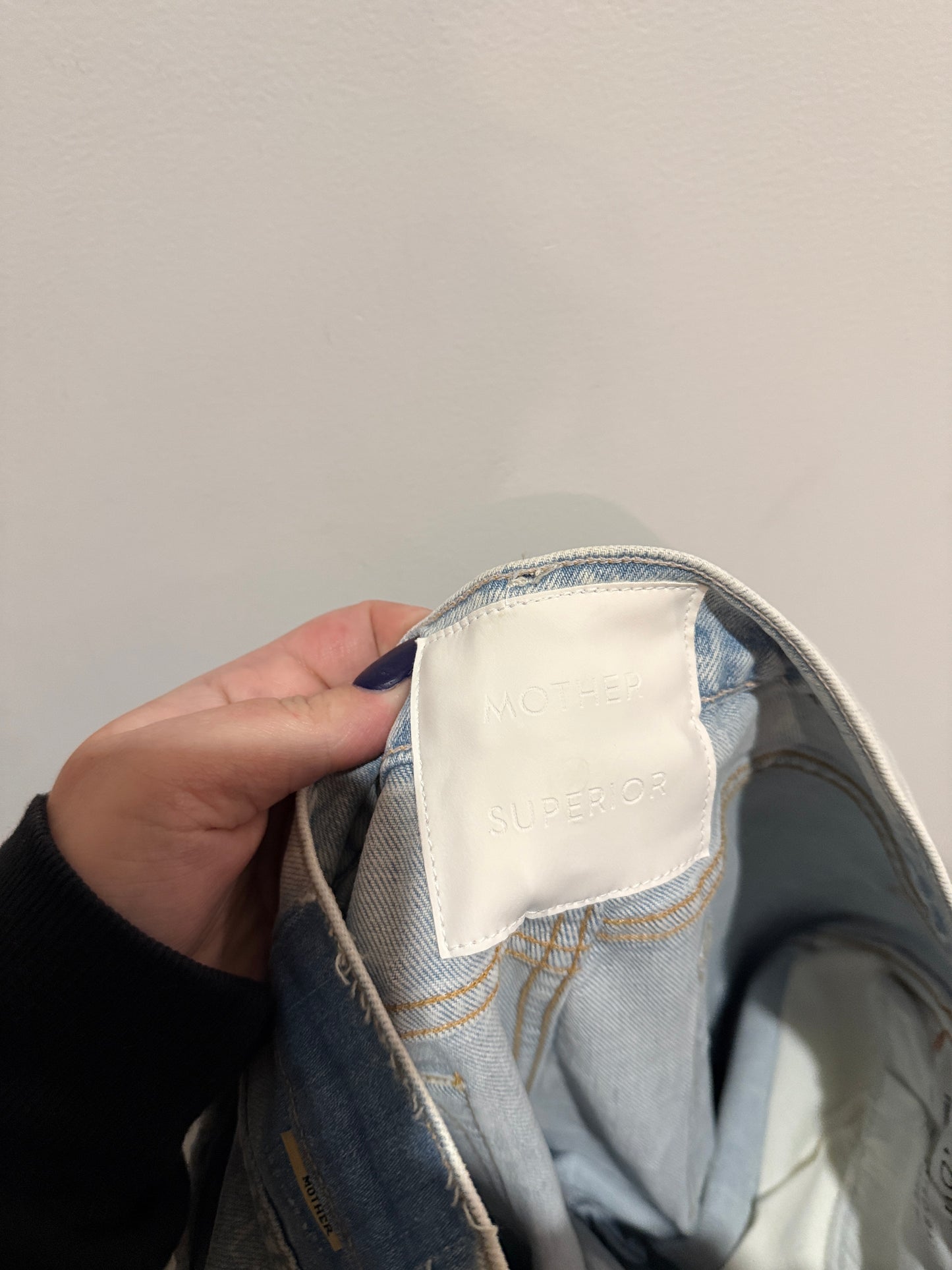 MOTHER High Waisted Rascal Slice Undone Hem Jeans – Size 30