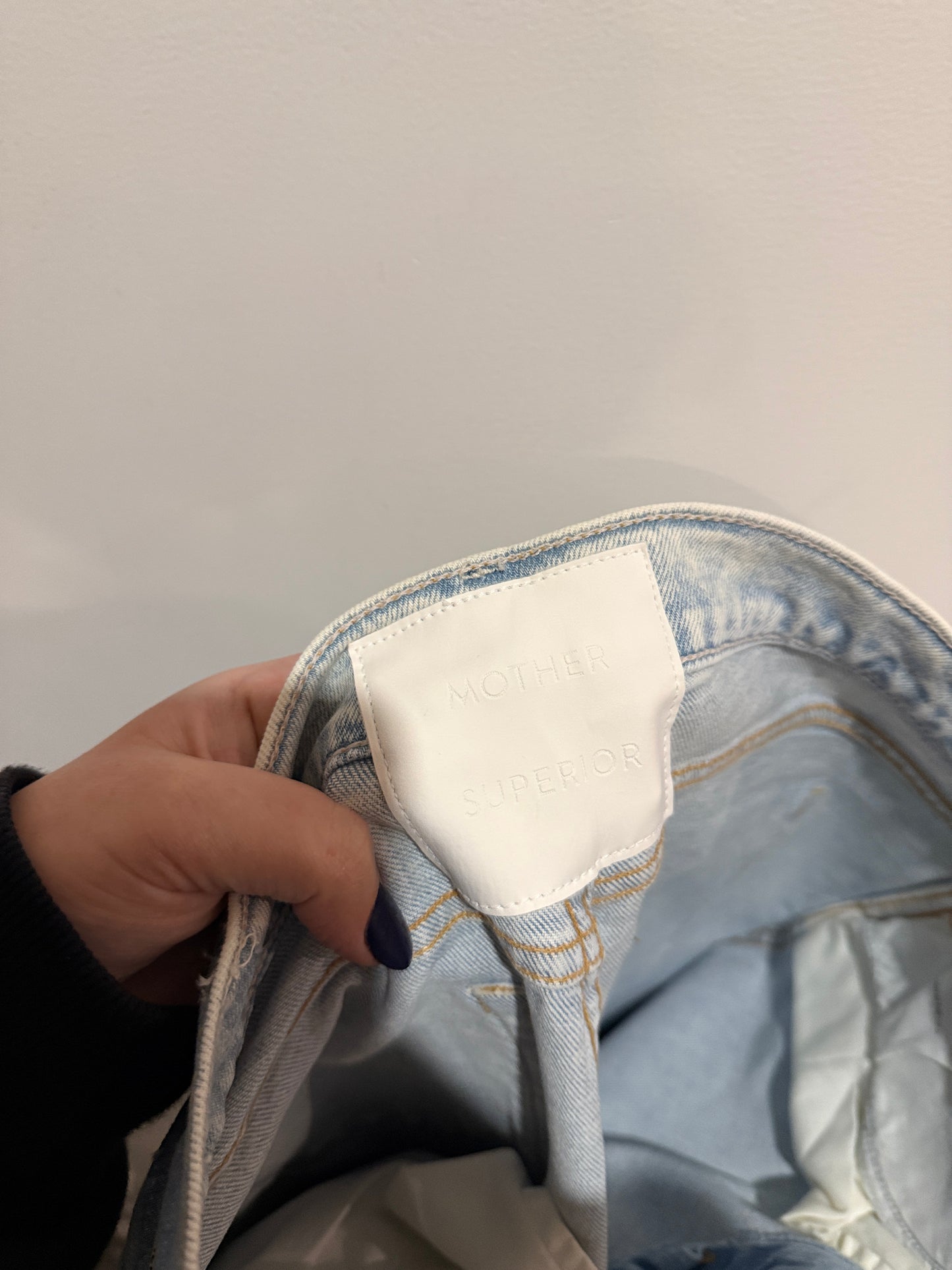 MOTHER High Waisted Rascal Slice Undone Hem Jeans – Size 29