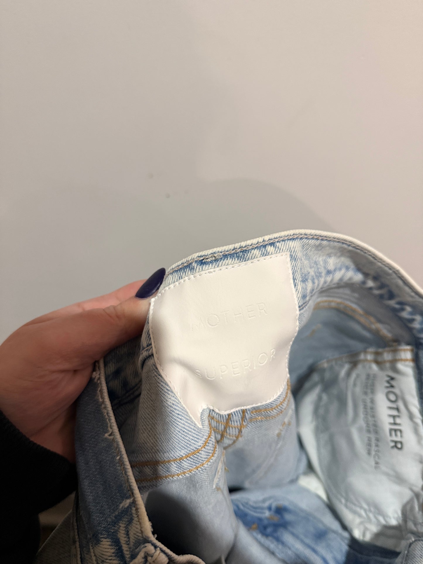 MOTHER High Waisted Rascal Slice Undone Hem Jeans – Size 26