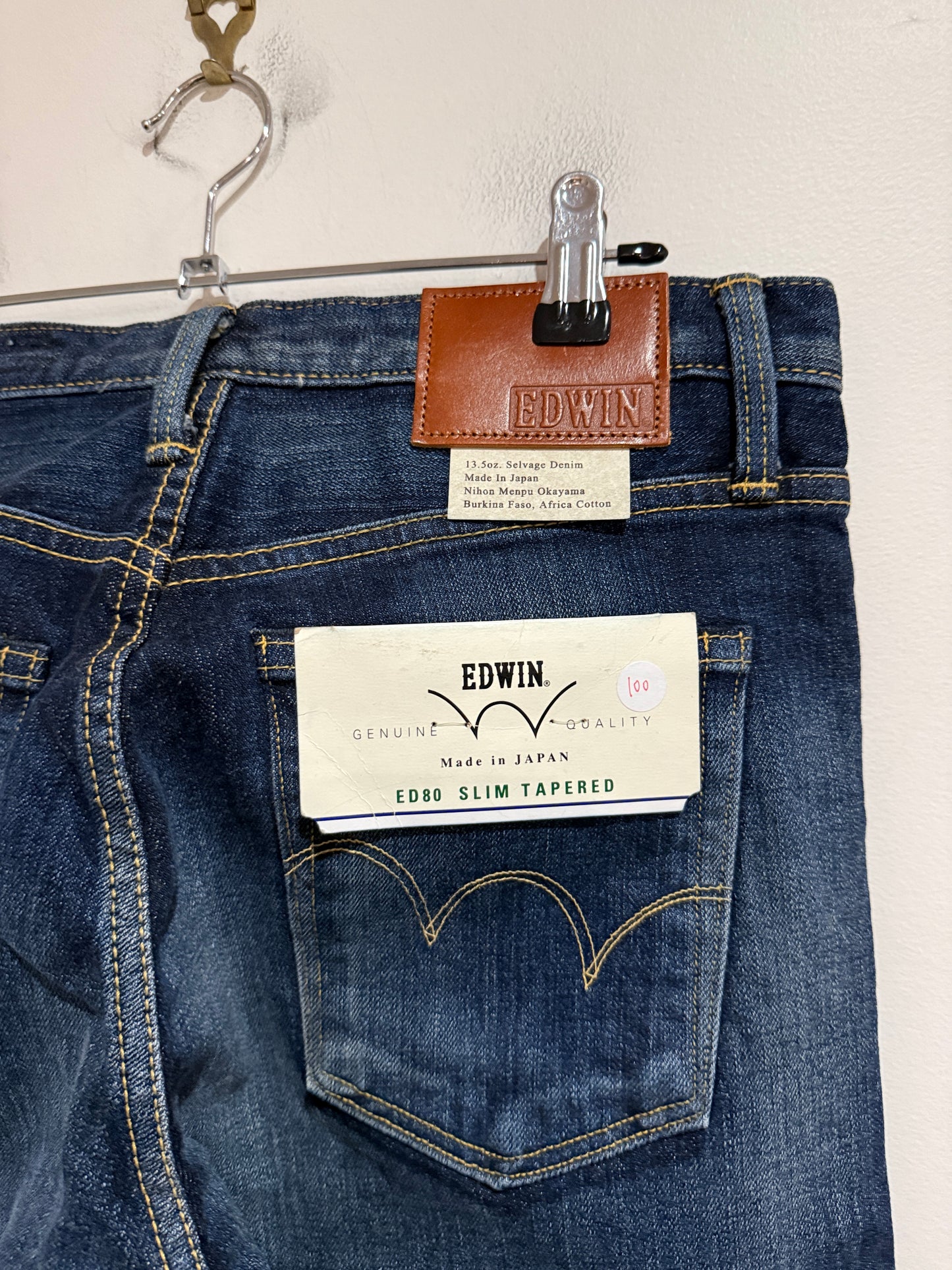 Edwin ED-80 Slim Tapered Selvedge Jeans – Size 28