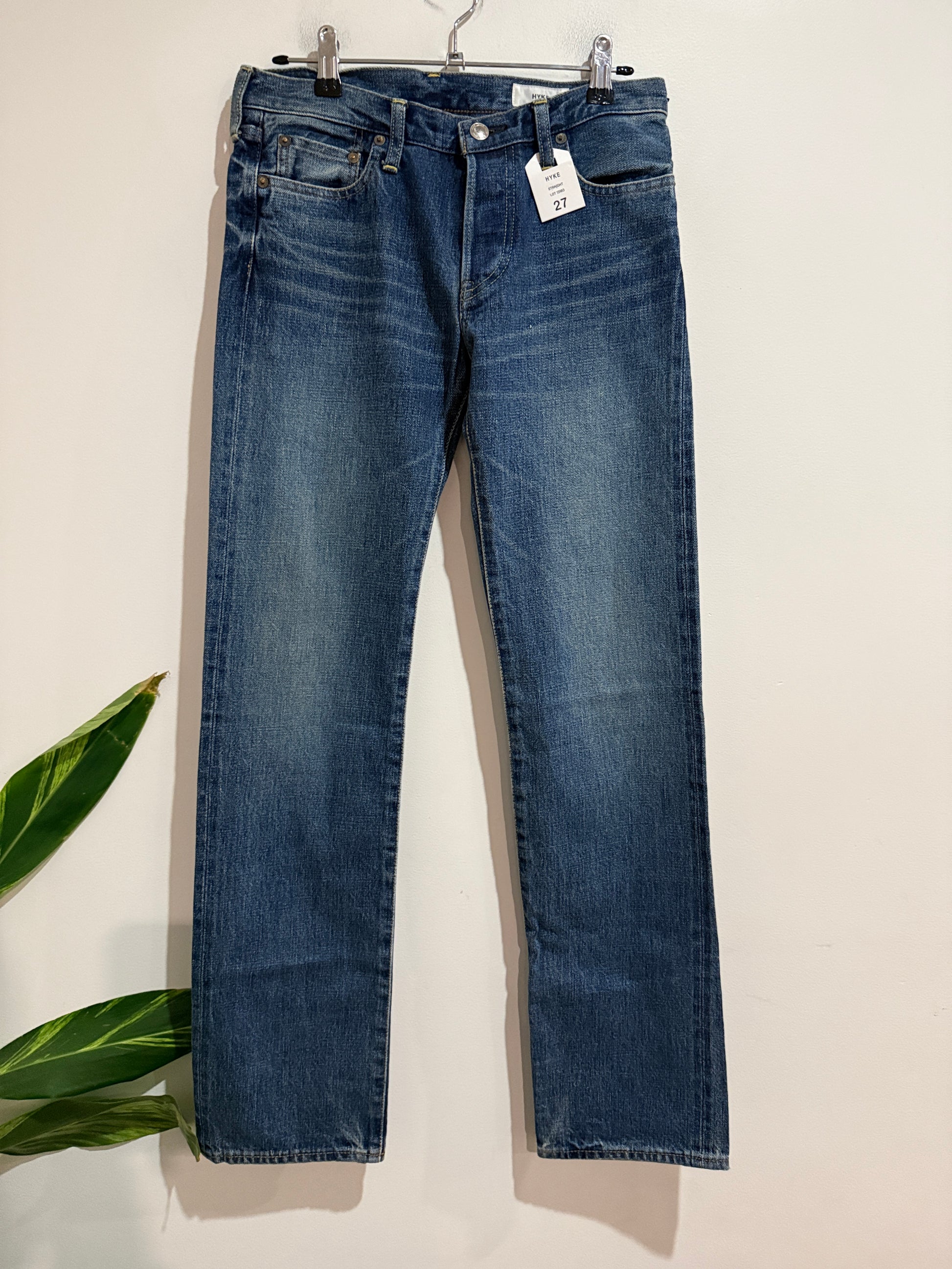 HYKE Used Wash Straight Jeans – Size 27