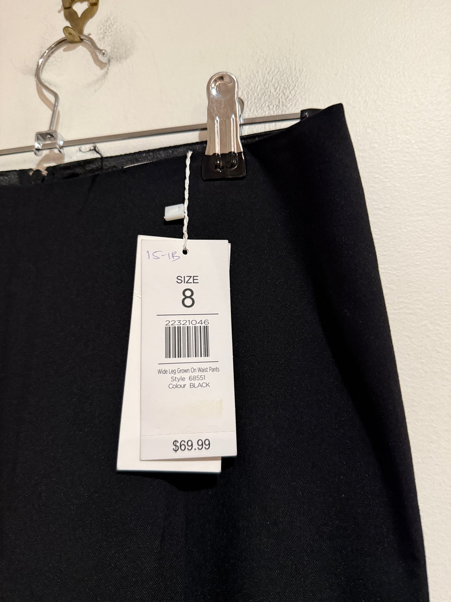 Pagani Wide Leg Grown On Waist Pants – Size 8
