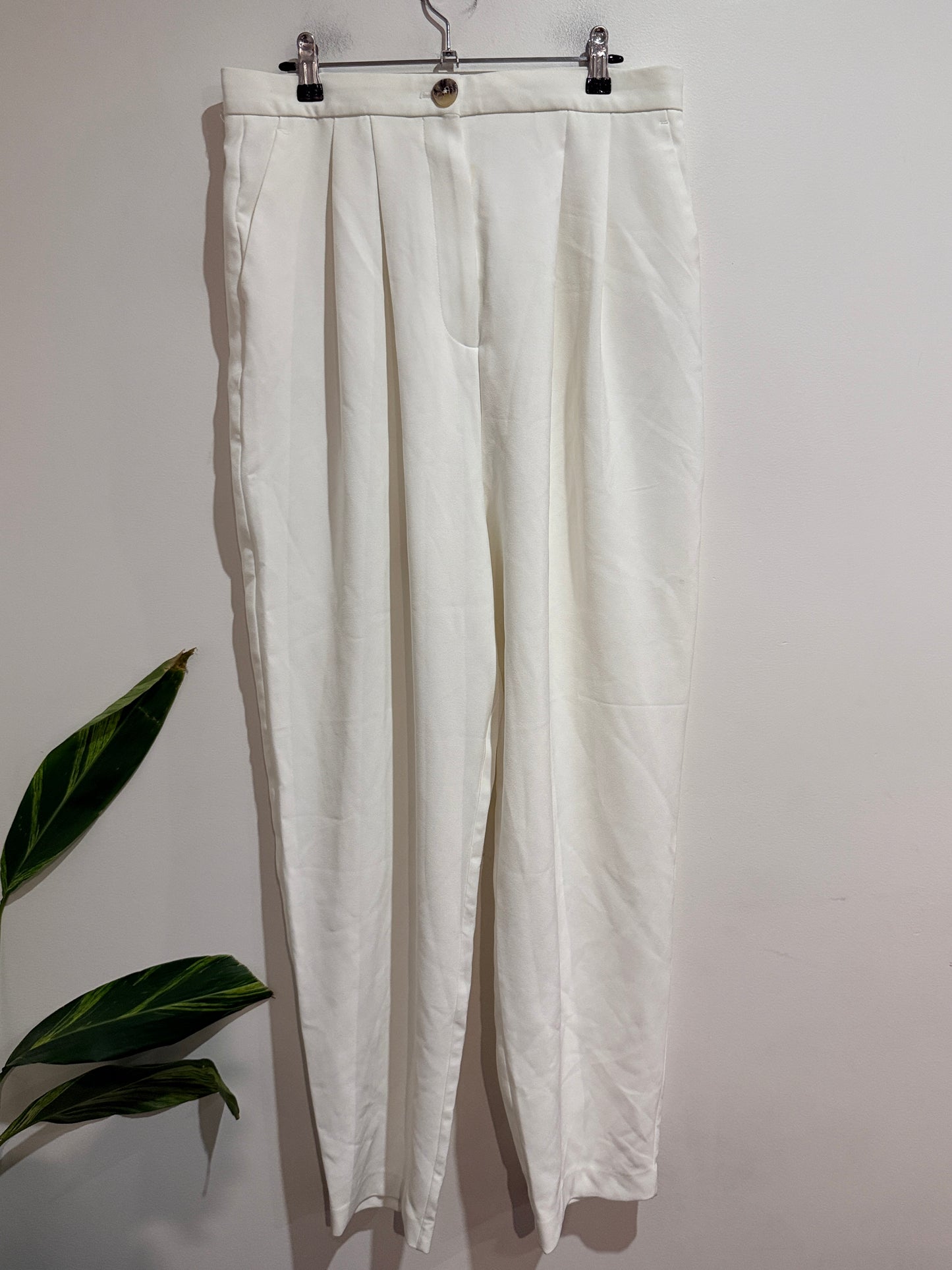 ASOS Pleated Wide-Leg Trousers – Size 14