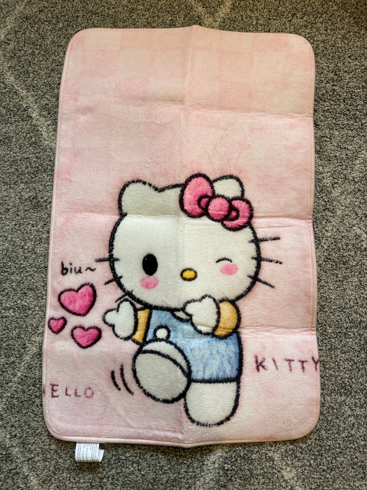 Hello Kitty Pink Non-Slip Bath Mat - Approx 49cm x 79cm