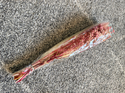Pink & Cream Dried Flower Bunch