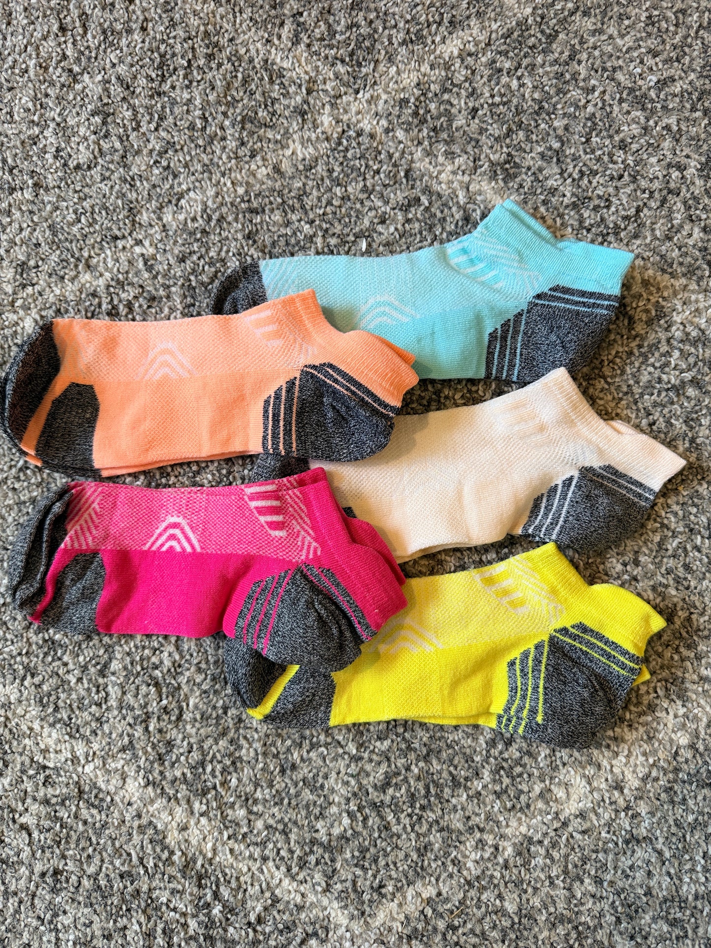 5 Pack Womens Multicolour Ankle Sports Socks - OSFM