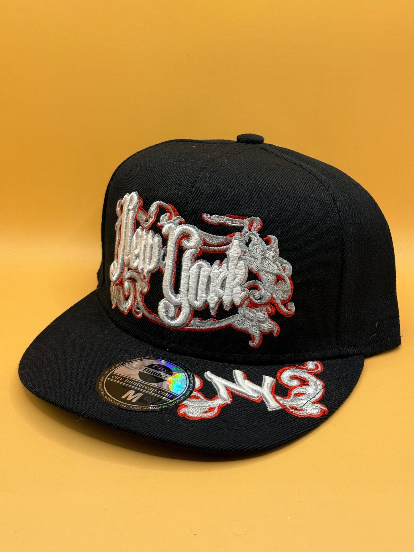 City Hunter New York Embroidered Snapback Cap - Size M/7 (56cm)