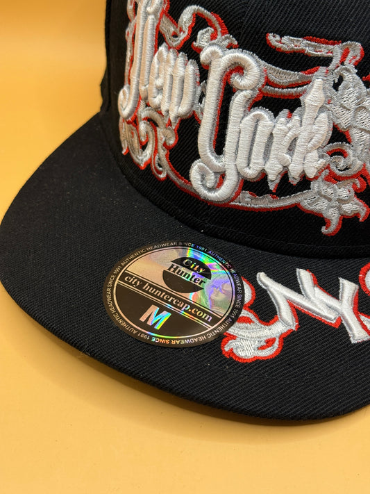 City Hunter New York Embroidered Snapback Cap - Size M/7 (56cm)