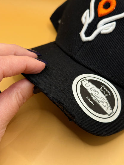 HuntingHQ.co.nz Youth Snapback Cap - Black (small damage)