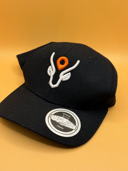 HuntingHQ.co.nz Youth Snapback Cap - Black