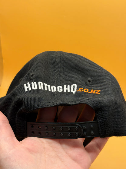HuntingHQ.co.nz Youth Snapback Cap - Black