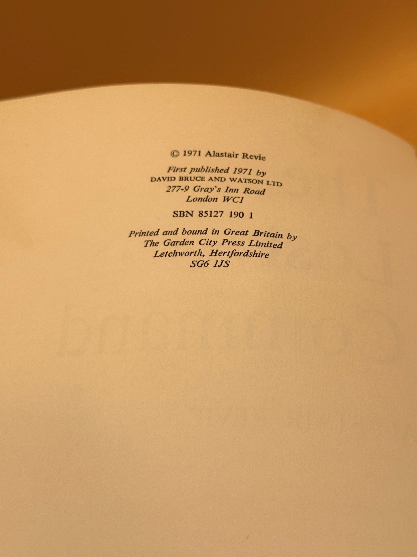 The Lost Command by Alastair Revie (1971)