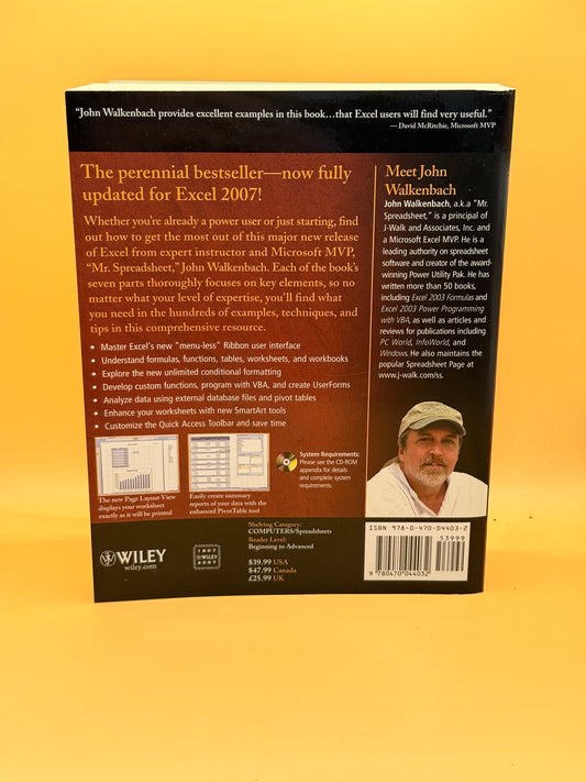 Microsoft Office Excel 2007 Bible by John Walkenbach