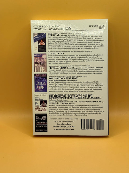 It's Not Luck by Eliyahu M. Goldratt