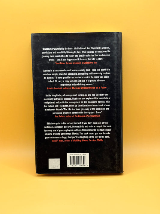 Customer Mania! by Ken Blanchard, Jim Ballard & Fred Finch