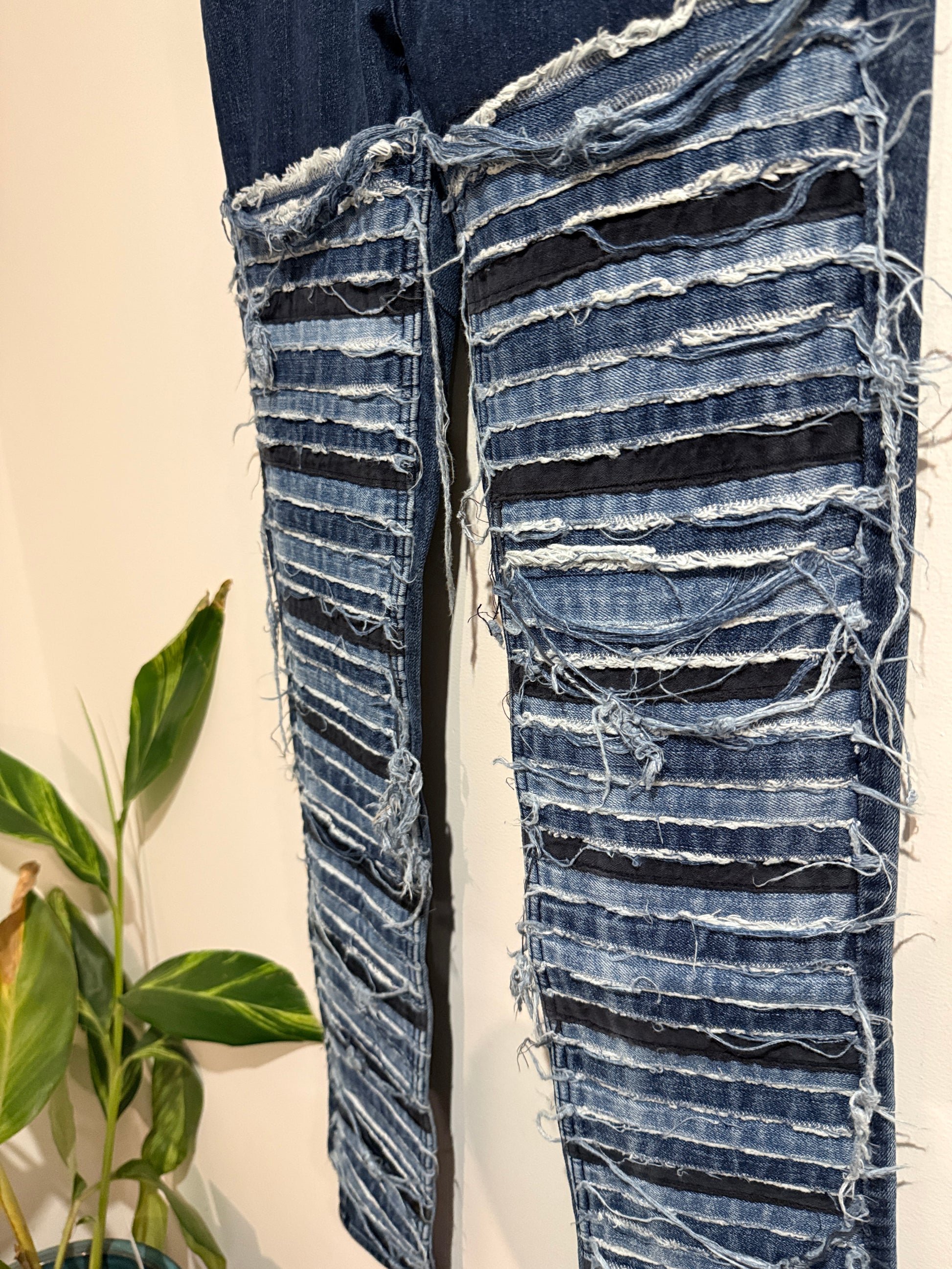 Acne Kex Slice Distressed Jeans Size 38