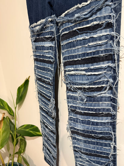 Acne Kex Slice Distressed Jeans Size 38