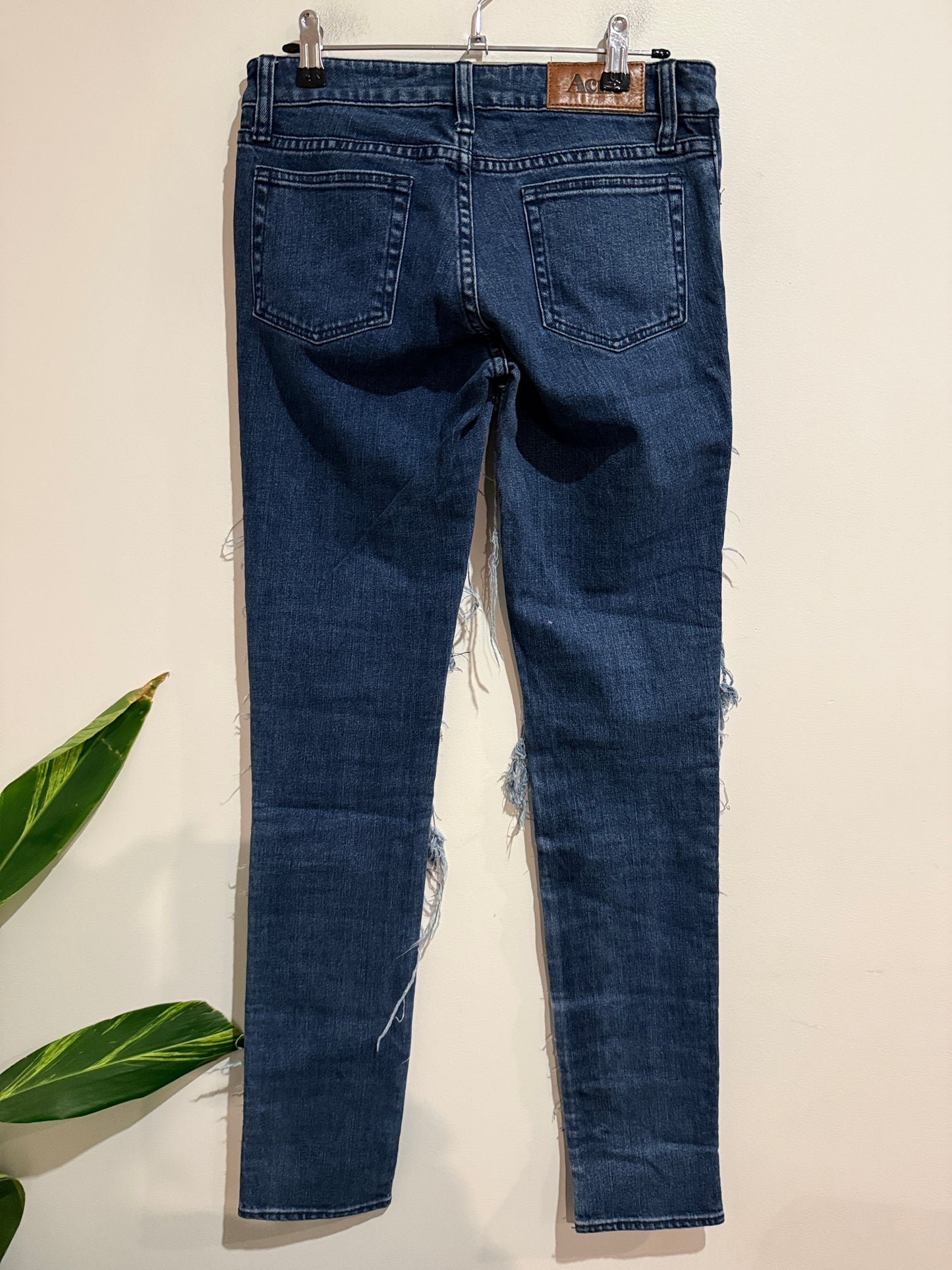 Acne Kex Slice Distressed Jeans Size 38