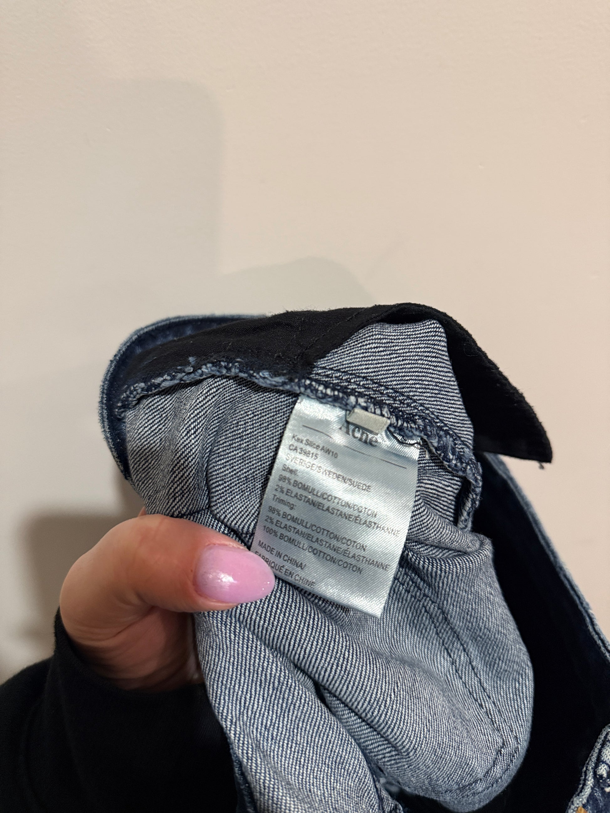 Acne Kex Slice Distressed Jeans Size 38