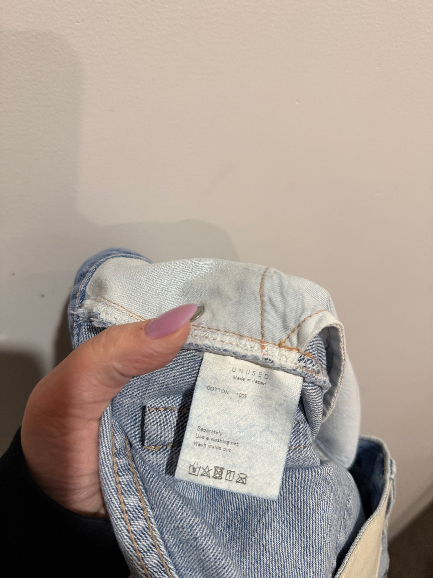 UNUSED Paint-Splatter Denim Jeans - Size 0