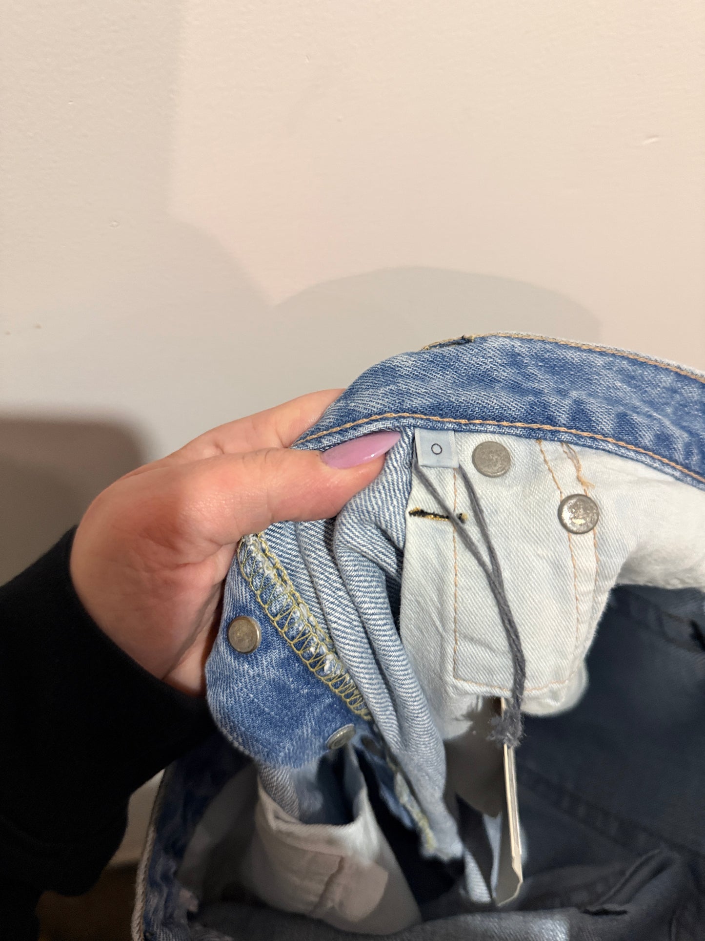 UNUSED Paint-Splatter Denim Jeans - Size 0