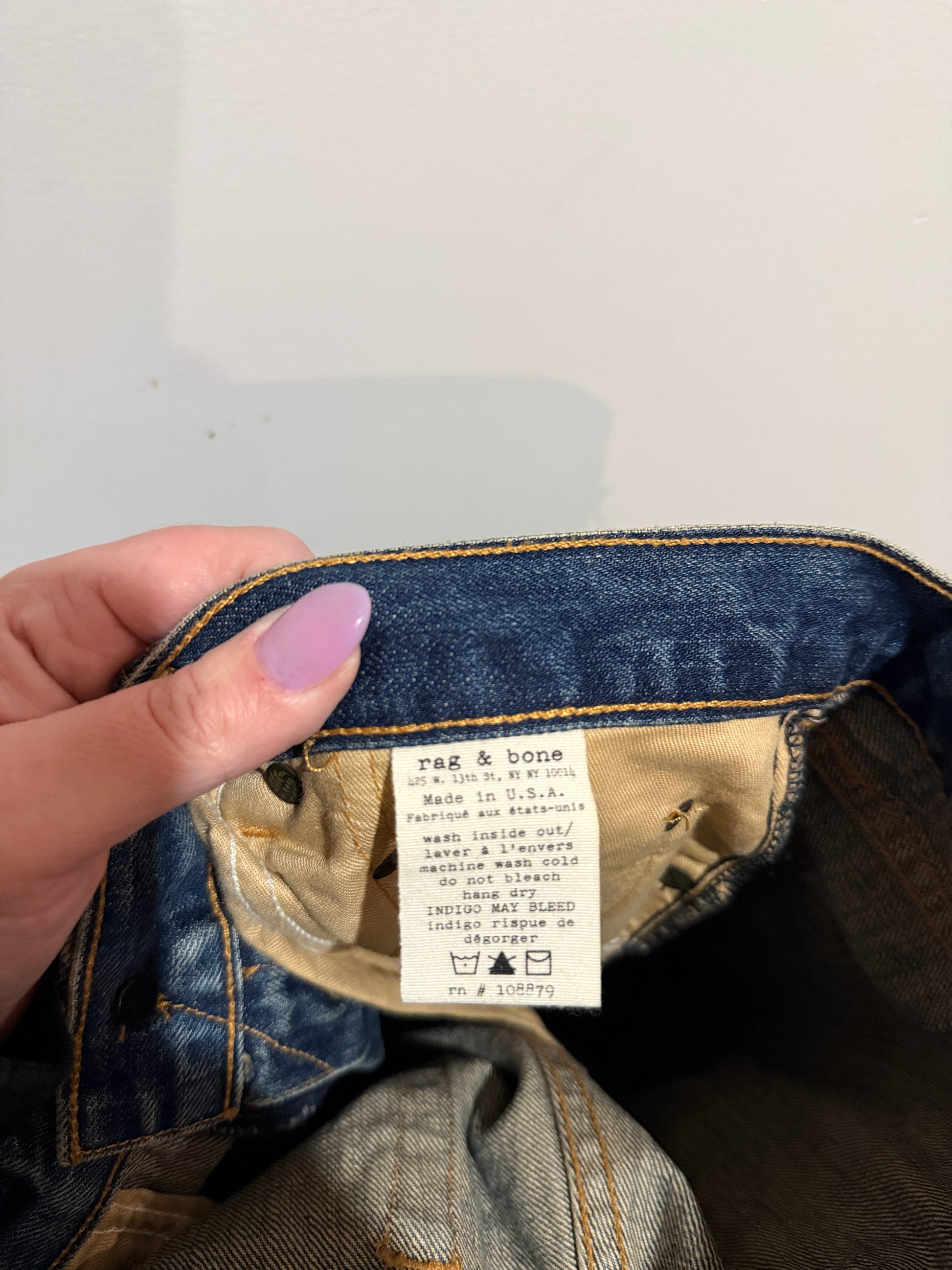 Rag & Bone JEAN Big Sur Jeans Size 29