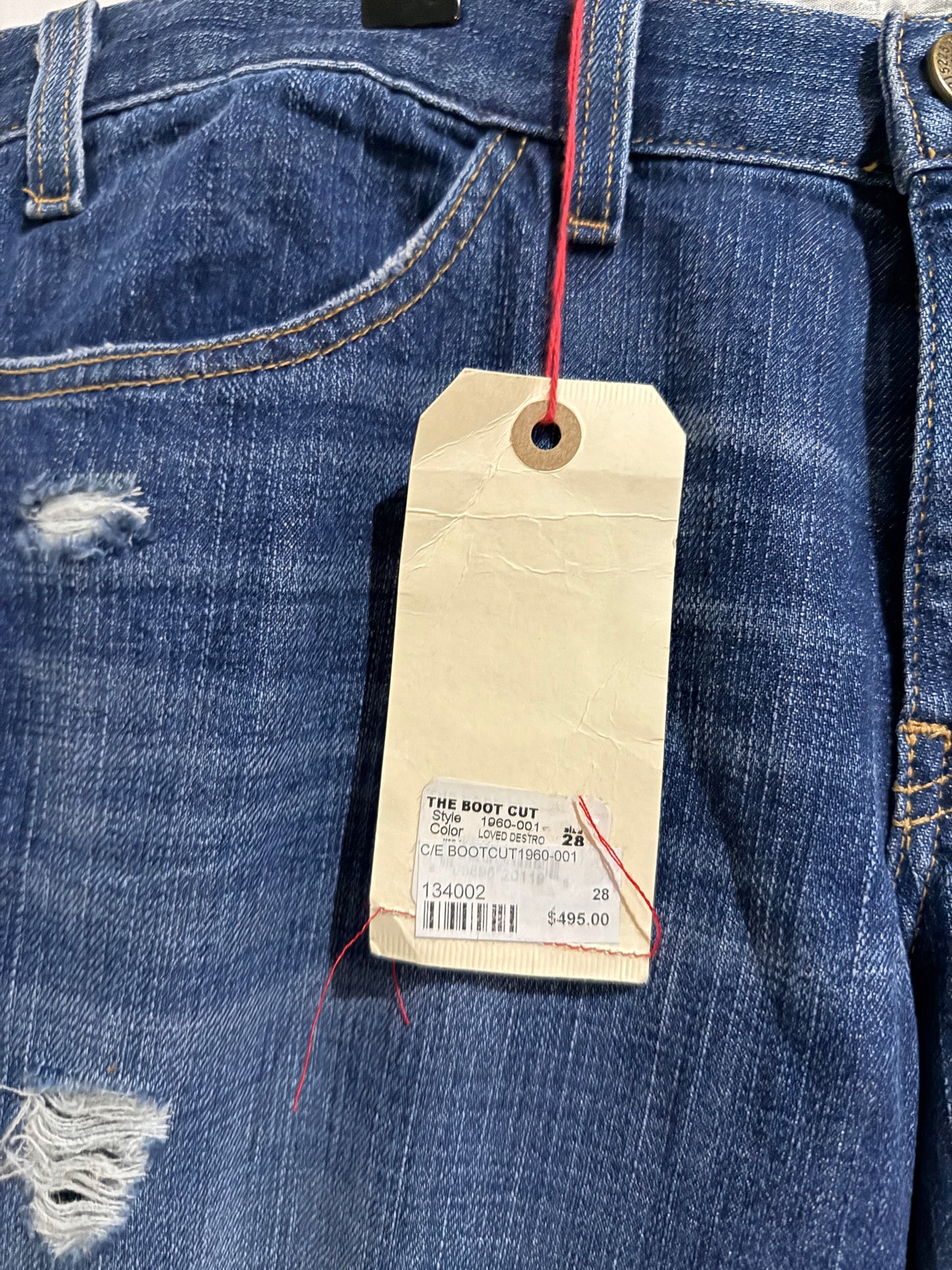 Current/Elliott The Bootcut Distressed Jeans Size 28
