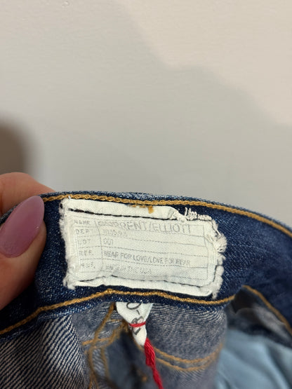 Current/Elliott The Bootcut Distressed Jeans Size 28