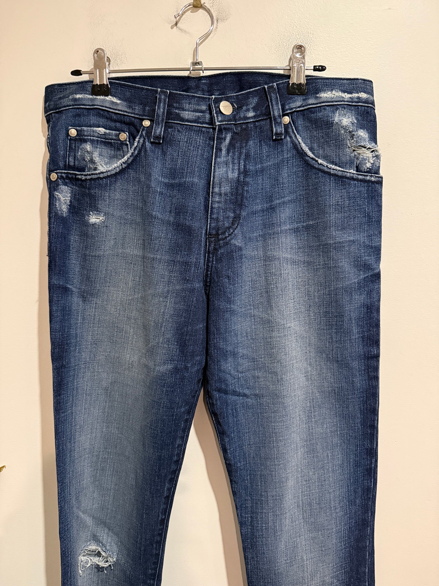 Nobody Denim Distressed Straight Jeans Size 29