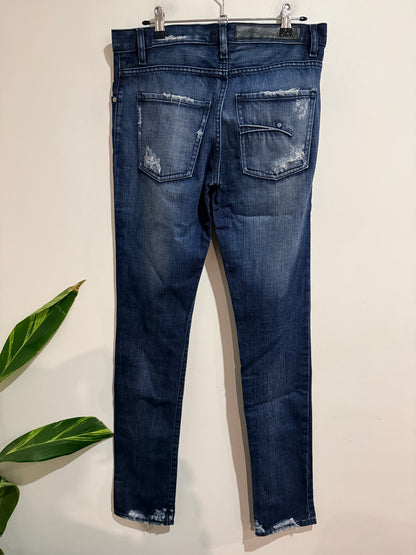 Nobody Denim Distressed Straight Jeans Size 29
