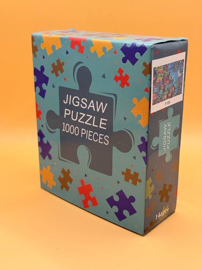 1000-Piece Mini Piece Jigsaw Puzzle – Colourful Night Town