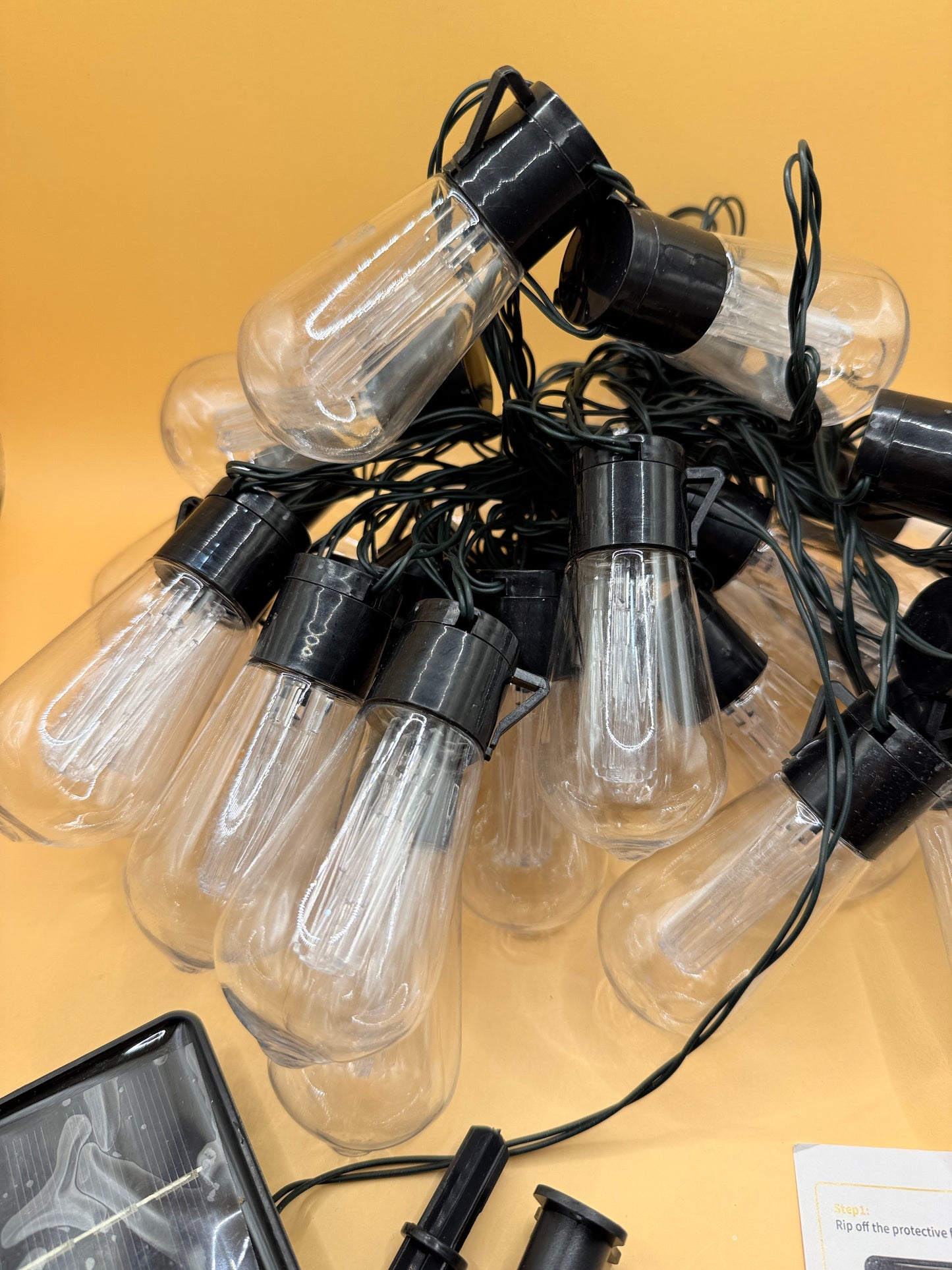 Solar LED Bulb String Lights – Outdoor Garden & Patio Decorative Lights