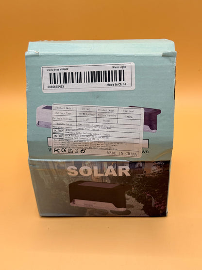 Set of 4 Solar-Powered Warm Light Wall Lights