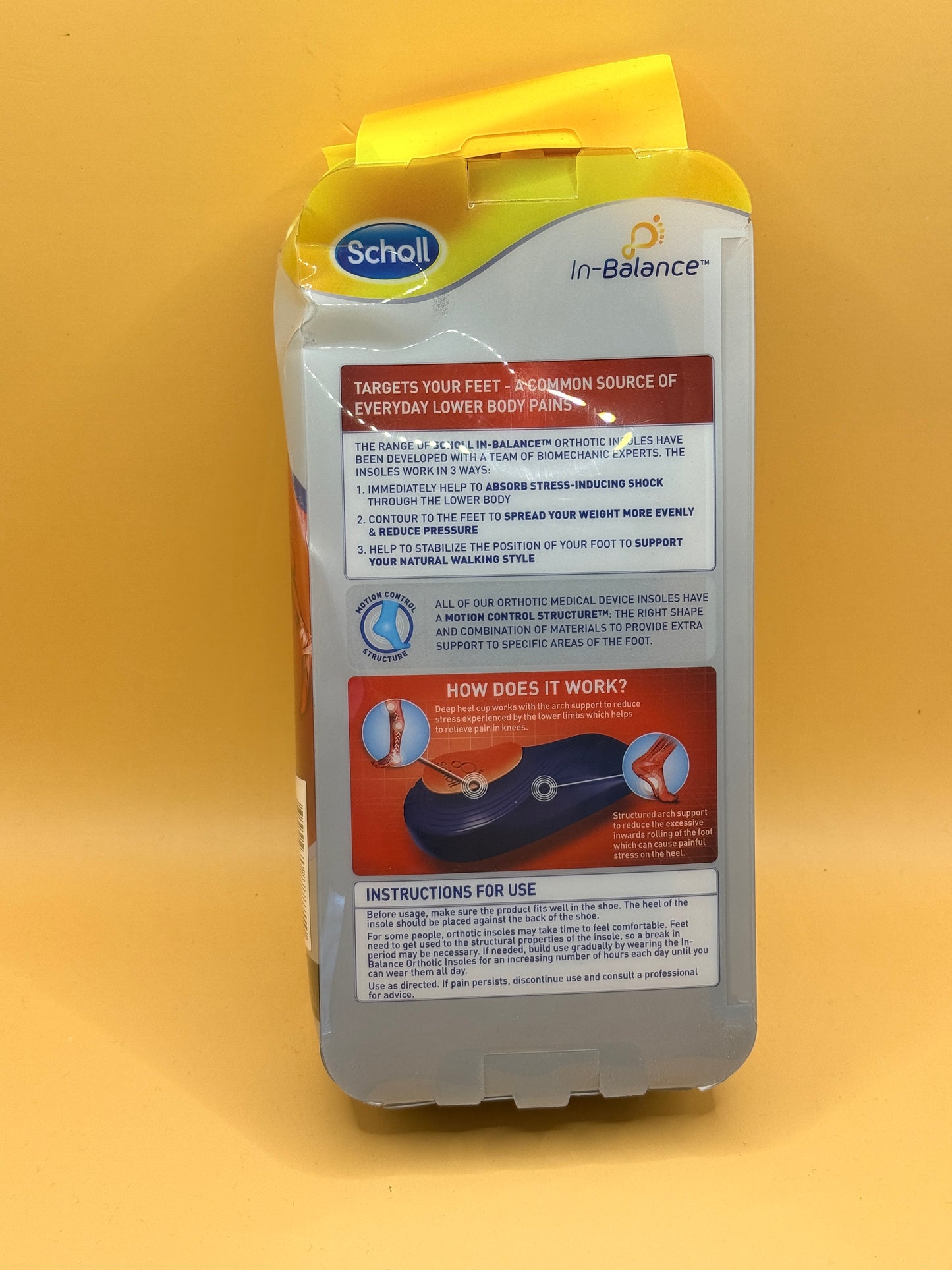 Scholl In-Balance Everyday Knee to Heel Orthotic Insoles – Large