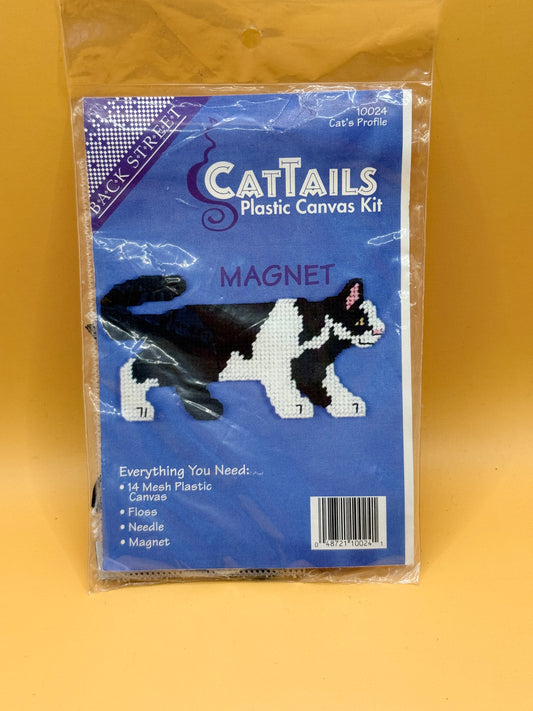Back Street CatTails Cat’s Profile Plastic Canvas Magnet Kit