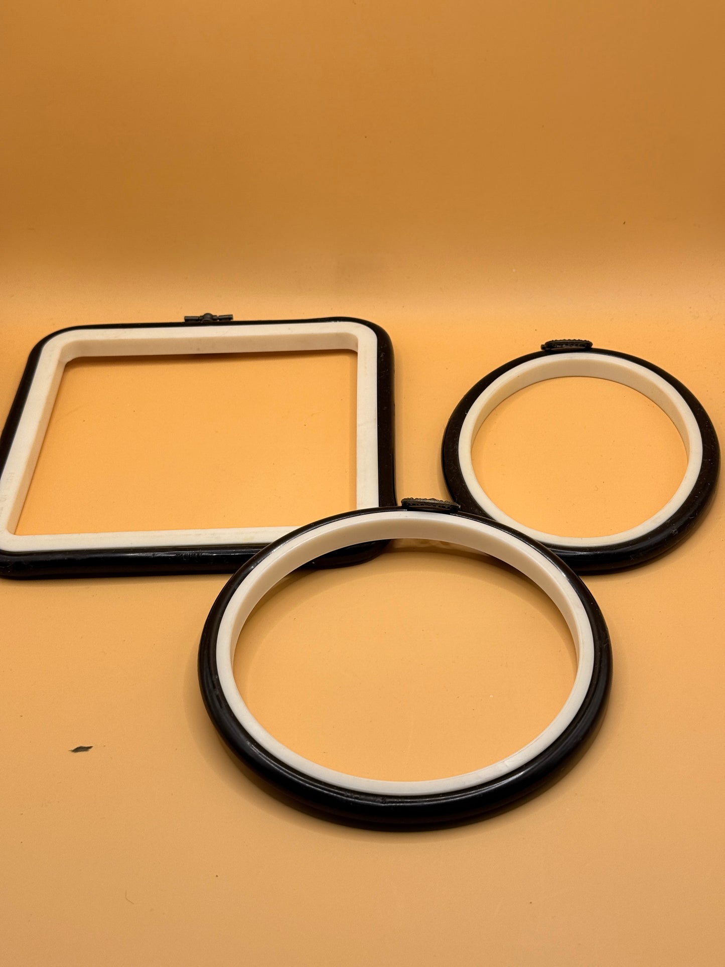 Small Embroidery Hoop Set – 3 Assorted Frames