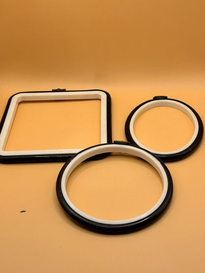 Small Embroidery Hoop Set – 3 Assorted Frames