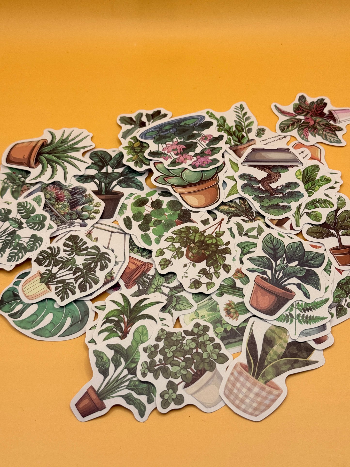 50x Botanical Houseplant Sticker Pack