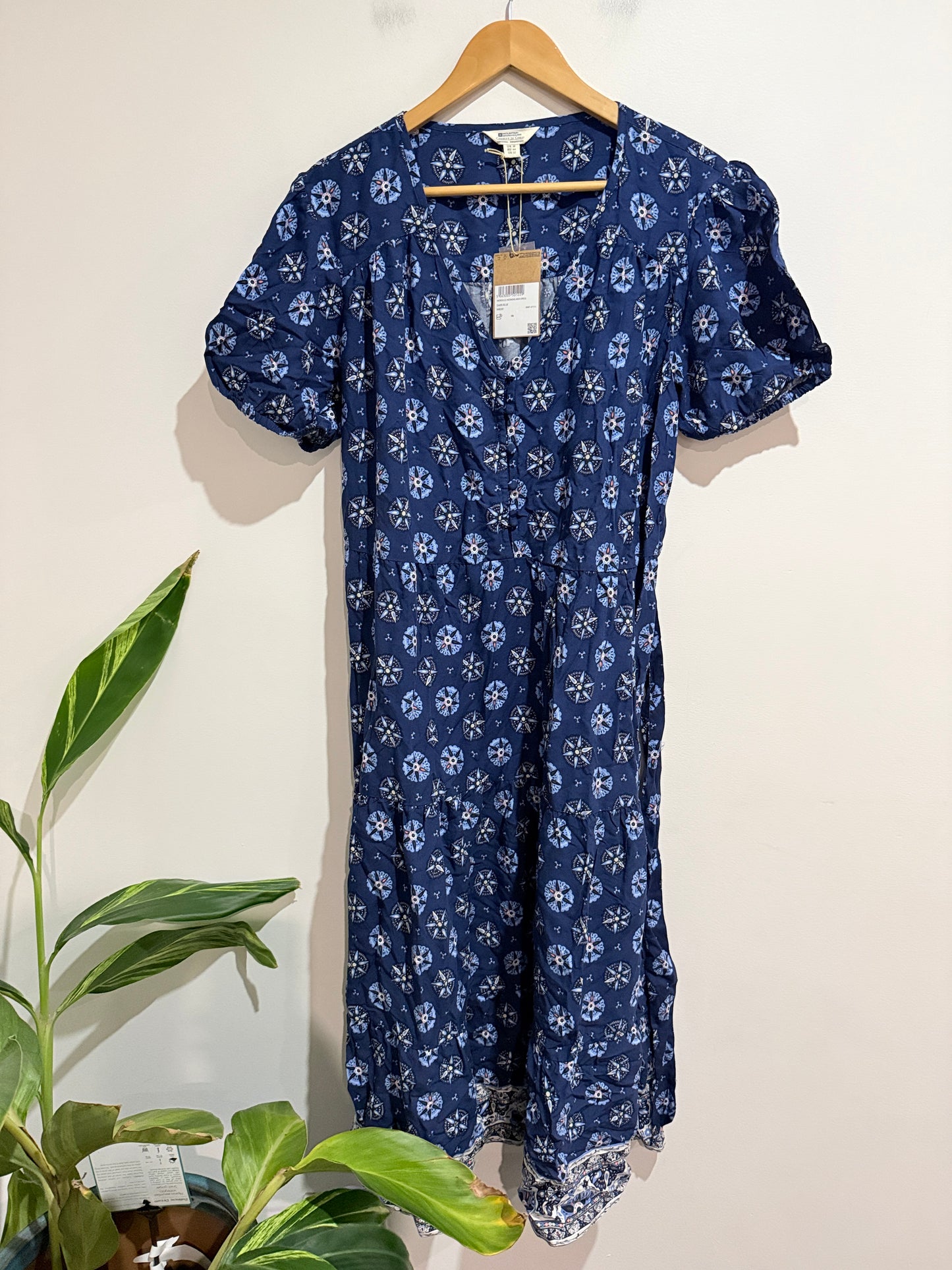 Mountain Warehouse Country to Coast Morocco Women's Midi Dress Dark Blue Size 16