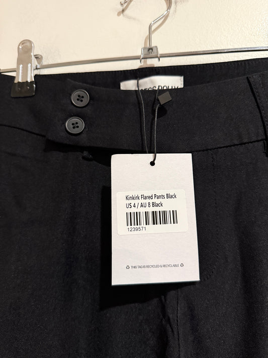Princess Polly Kinkirk Flared Pants Black Size 8